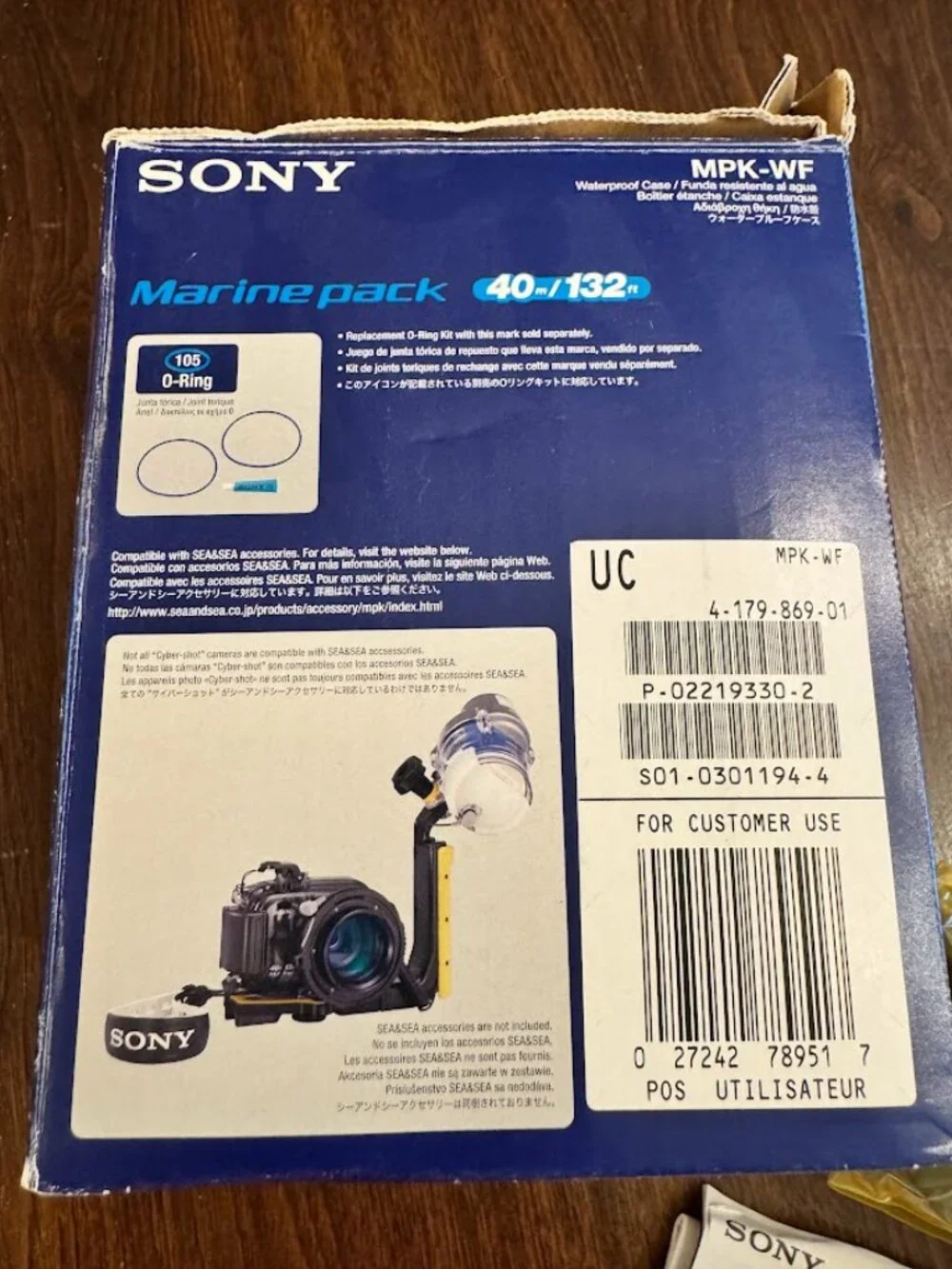 Sony MPK-WF Marine Pack Underwater Housing for Cyber-shot DSC-W350/W330